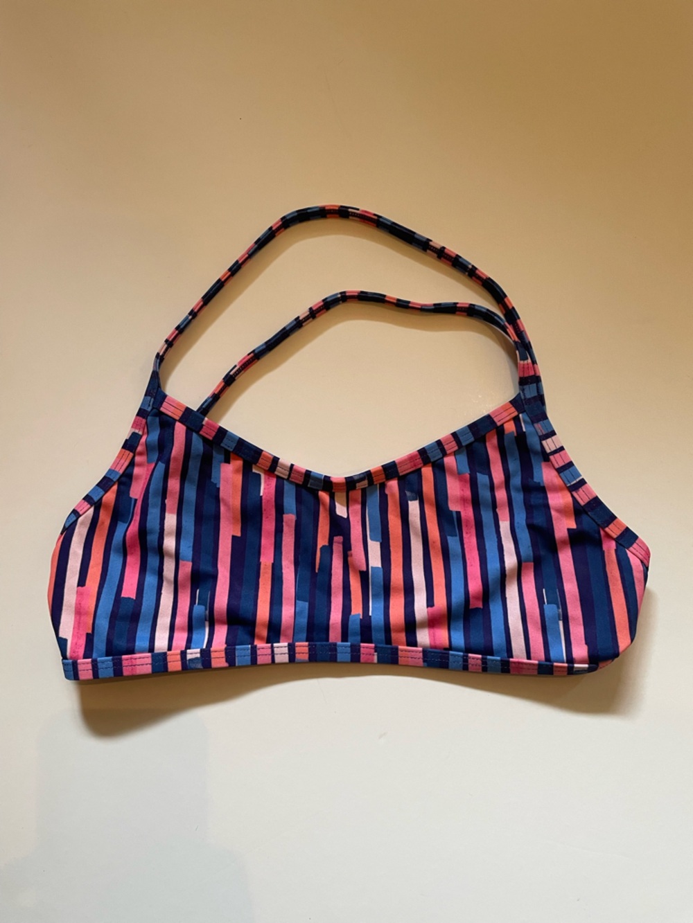 Jolyn Adrian Blue/Pink Bikini Top/Sports Bra